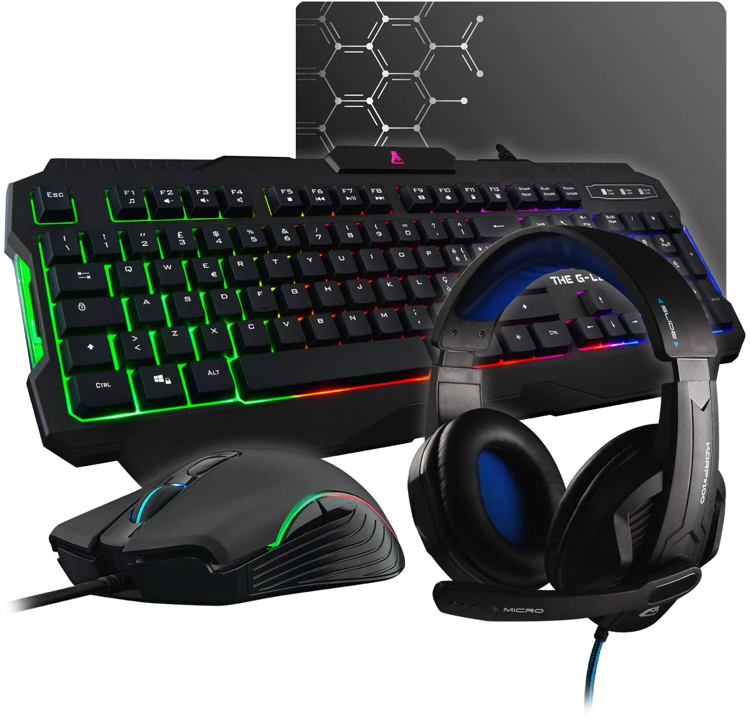 Keyboard, Mouse & Headsets